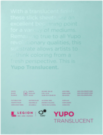 Legion Yupo Medium Pad  Translucent – 15 Vellen – 22.86 x 30.48cm 153g/m²