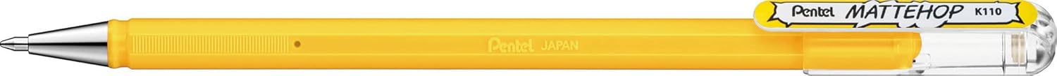 Pentel Hybrid  Mattehop Gelroller # K110-VGX - Geel