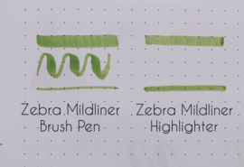 Zebra Mildliner Double-Sided Highlighter - Fine / Bold - Mild Green