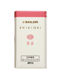 Sailor Shikiori Izayoi-no-Yume Ink - Sakura-Mori (Cherry Blossom Pink) - 8 Cartridges