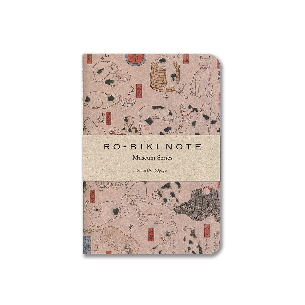 Yamamoto Ro-Biki Dotted Notebook Museum Series “MYOKAIKOU the Fifty -Three Cats" # GA049