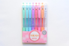 Zebra Sarasa Clip Milk Colors Gelpennen - 0.5MM | 8 Color Set