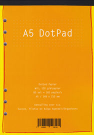 Dot Pad A5 Formaat Wit 120 g/m² Papier 80 vel = 160 pagina's,