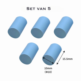 TOHKIN – Vervangingsgummen voor Haikara Potloodverlengers  – Set van 5 # HEK-5B