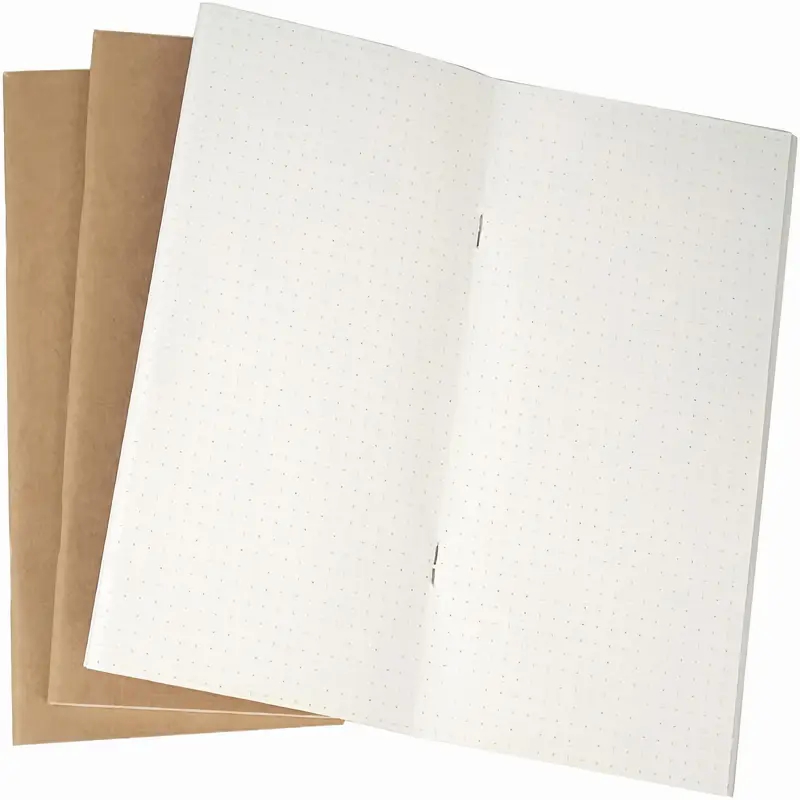 Travel Notebook Refills / Vullingen 210 x 110mm Dotted  Wit Papier