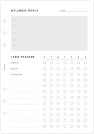 A5 Refill  Wellness Tracker