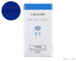 Sailor set van 3 Ink Cartridges Shikiori, Sansui Souten - Blauw