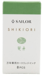 Sailor Shikiori Sansui Ink Sasabune Bamboe Leaf  -  8 Cartridges