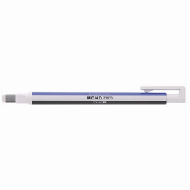 Tombow Mono Zero Intrekbaar Gumpotlood - Breed – Wit / Blauw # EH-KUS