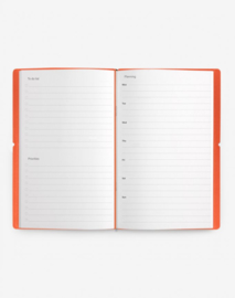 Modimo Refillable Basic Notebook / Planner - Oranje - 13 x 21cm - 100% Eco Friendly