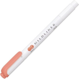 Zebra Mildliner Double-Sided Highlighter - Fine / Bold – Mild Vermilion