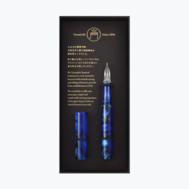 Teranishi Chemical Guitar Glass Pen with Cap, Aurora Borealis, Cosmo Blue