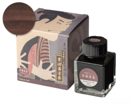 Nakabayashi Taccia Fountain Pen Ink Ukiyoe ink Senryo 40ML / Sharakurocha Kurocha Dark Brown # TFPI-WD42-5