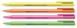 STAEDTLER Triplus® Textsurfer® 362 SB4 – Set van 4 Driehoekige Markeerstiften