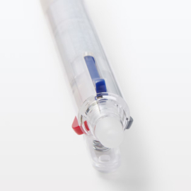 MUJI  3 Kleuren  Gel  Pen -  Kleuren  Inkt Zwart, Rood en Blauw - 0.38mm -  Uitwisbare Ink