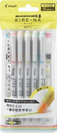 Pilot Kire-Na Dual Tip Highlighter - Set of 5 - Basic Colors # SKIWR24-1-5C1