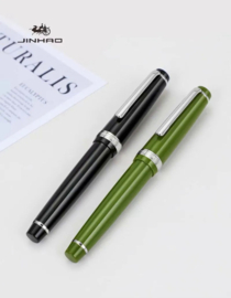 Jinhao No. 82 Fountain Pen, Bamboe Green Fude / Bend Nib