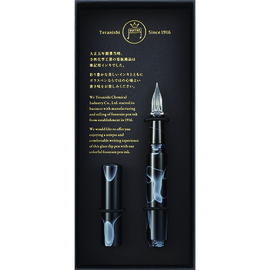 Teranishi Chemical Guitar Glass Pen with Cap, Aurora Borealis, Cosmos Black
