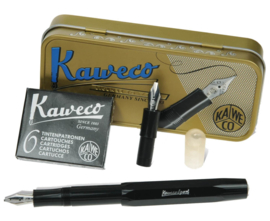 Kaweco Sport Calligraphy Pen Set in Metalen Doosje - Zwart
