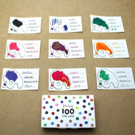 Sakae TP Iroful Ink Cards, White, 75gsm, set van 100