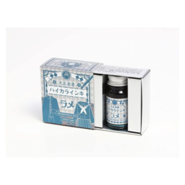 Teranishi  Taisho Roman Lame Haikara Glittter  Calligraphy  Ink 12ML Melancholic Blue # TRHGL-12ML-T61