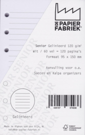 Senior Gelinieerd Wit 120g/m² Papier - 60 Vel = 120 Pagina's