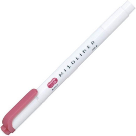 Zebra Mildliner Double-Sided Highlighter - Fine / Bold - Mild Red