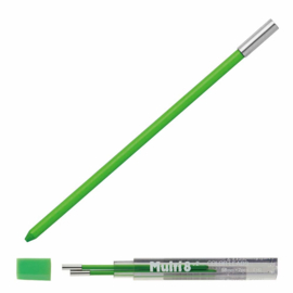 Pentel Multi 8 Vulpotlood 2.0mm Vullingen Geel / Groen Set van 2 + EXTRA een 2.0mm Puntenslijper # CH2-K