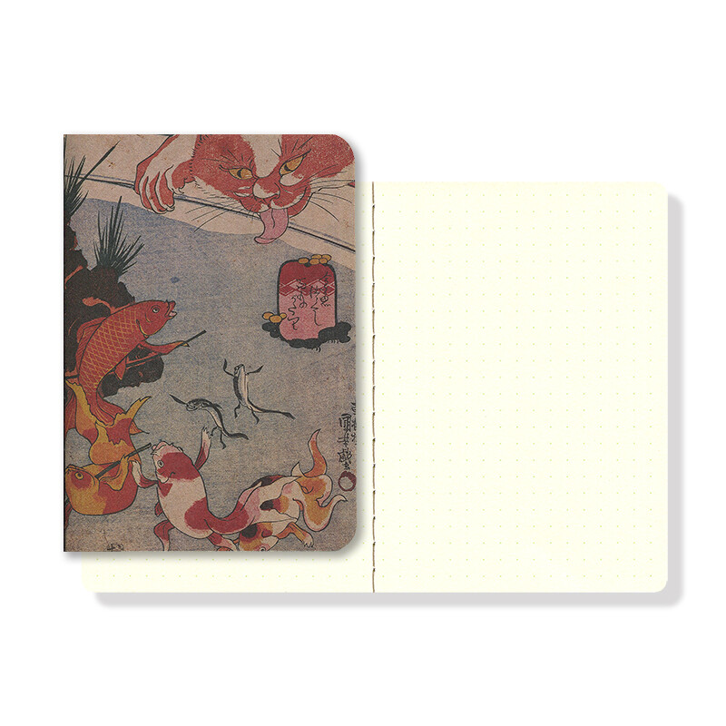 Yamamoto Ro-Biki Dotted Notebook Museum Series “Kingyo - Goldfish" # GA048