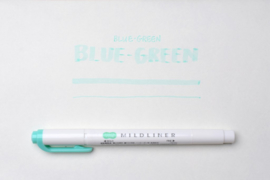 Zebra Mildliner Double-Sided Highlighter - Fine / Bold - Mild Blue / Green