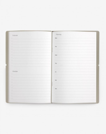 Modimo Refillable Basic Notebook / Planner -  Beige - 13 x 21cm - 100% Eco Friendly