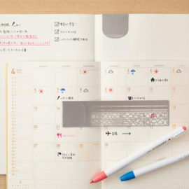 MIDORI MD Clip Stencil / Ruler - RVS