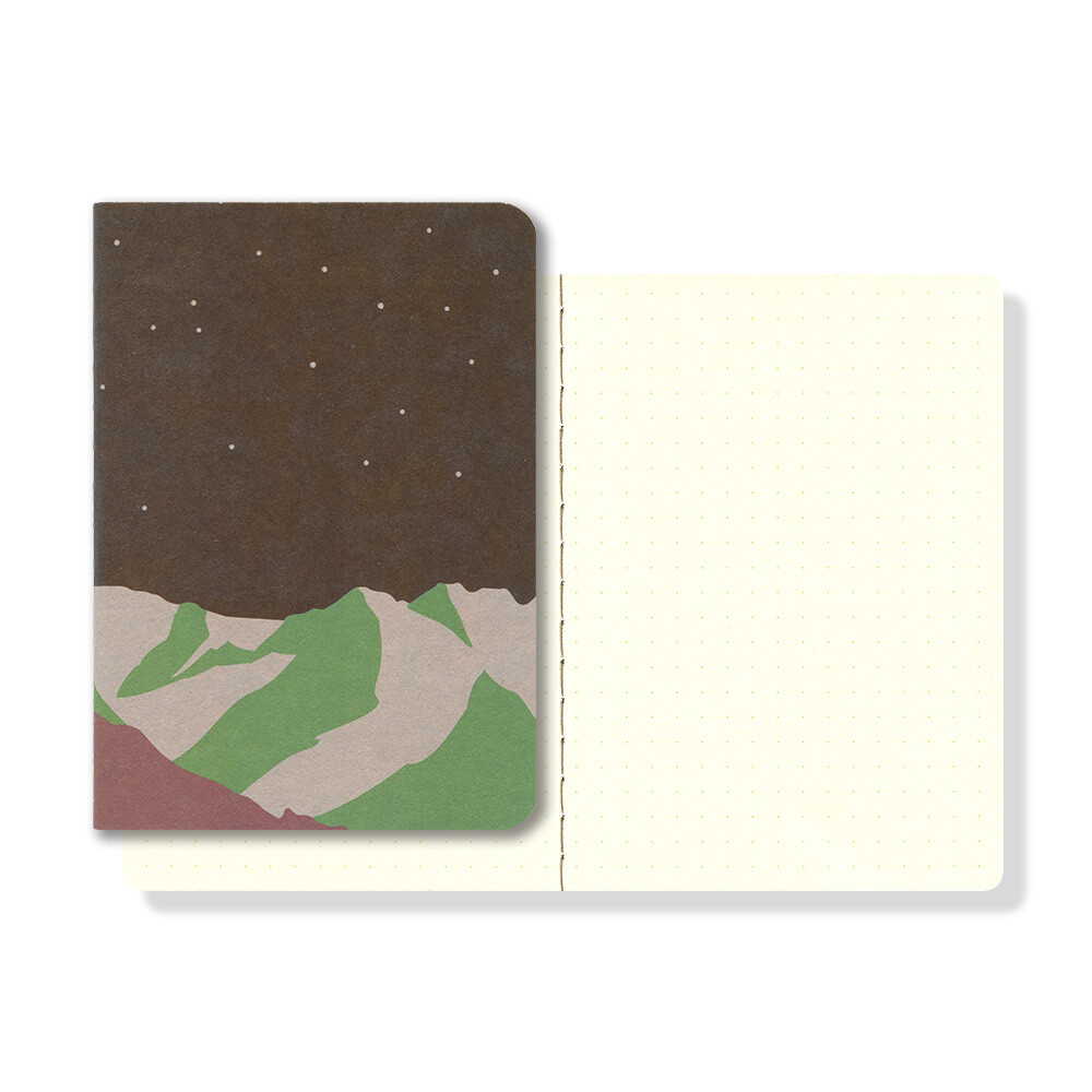 Yamamoto Ro-Biki Dotted Notebook Shape-Serie  “Mountain Night"  # GA081