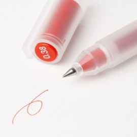 MUJI Gel Pen -  Kleur Inkt Rood  - 0.38mm