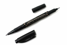 Zebra Oil-based double sided pen "Mckee  Care" Ultra-Fine - Zwart