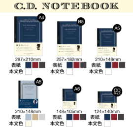 APICA Premium C.D. Notebook - 7 mm Gelinieerd - A5 = 14,8 x 21cm -# APICA-K-CDS90Y