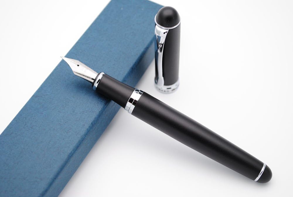 Jinhao # 750 Vulpen  - M Nib - Mat Zwart