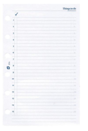 Standaard / Personal formaat 95 x 170mm  Succes "To Do" Wit  80g/m² Notitiepapier