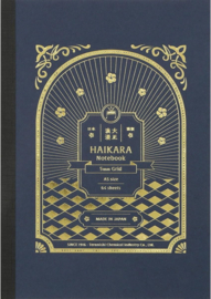 Teranishi Guitar Taisho Roman Haikara Donkerblauw Notebook - A5 - Ruitjes / 5m