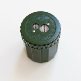 DUX Retro Puntenslijper Dubbel  Gaats met Opvangbak - Groen