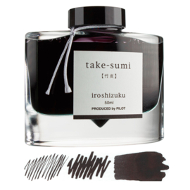 Pilot Iroshizuku Inktpot 50 ml - Take-Sumi (Zwart)