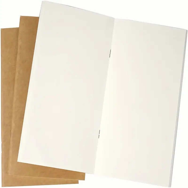 Travel Notebook Refills / Vullingen 210 x 110mm  Blanco  Wit Papier