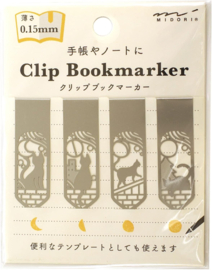MIDORI MD Bookmarker Clip - Cat & Moon