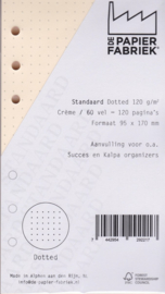 Standaard / Personal formaat 170 x 95mm Dotted  Crème 120g/m² Notitiepapier 120 Pagina's