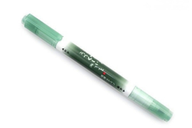 Sailor Mitsuo Aida Double-Sided Brush Pen - Fine / Medium - Green Body
