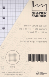 Senior  Formaat Refills voor Losbladige  6-Ring Planners