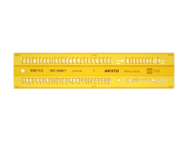 Lettersjabloon Aristo 3,5mm H-profiel Schriftvorm B Recht | # AR-5301/3