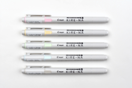 Pilot Kire-Na Dual Tip Highlighter - Set of 5  - Pale /  Pastel  Colors # SKIWR24-1-5C2