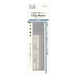 MIDORI MD Clip Stencil / Ruler - RVS