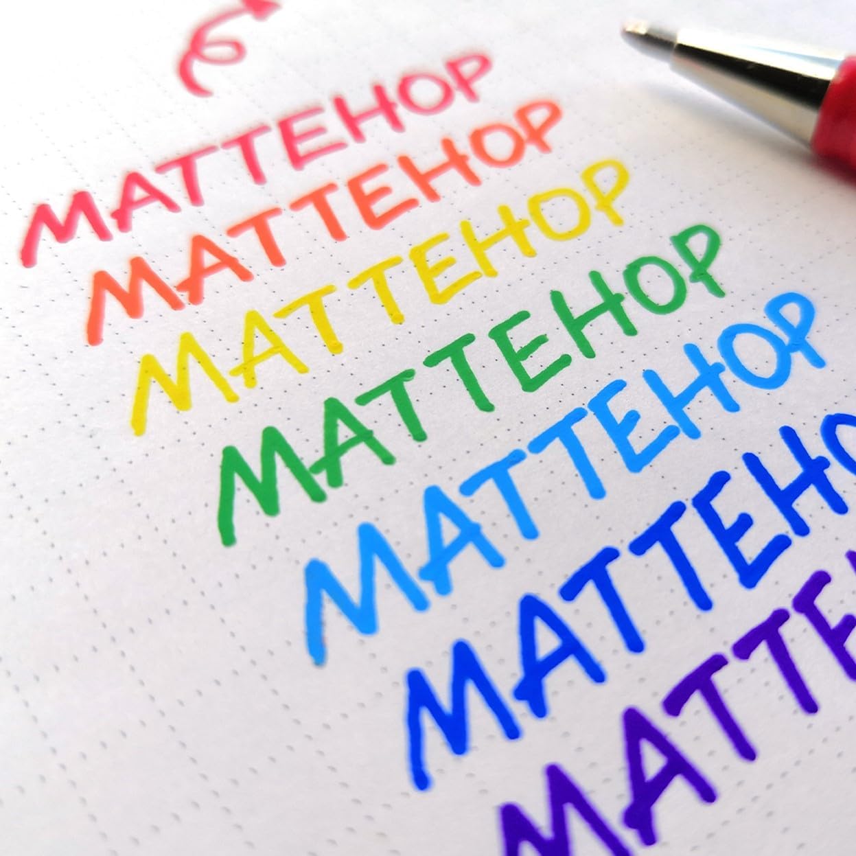 Pentel  Hybrid Mattehop Gelroller # K110-VBX - Rood